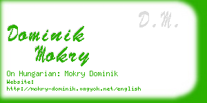 dominik mokry business card